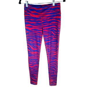 Calhann sportswear Red and blue tiger printed leggings women sz Small